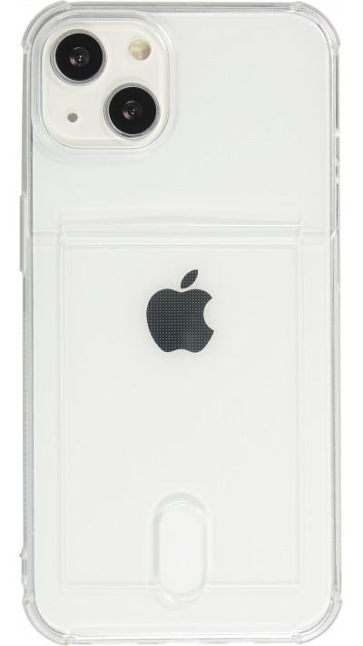 Hülle iPhone 15 - Gummi Bumper Kartenhalter - Transparent