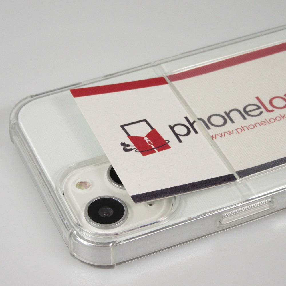 Hülle iPhone 15 - Gummi Bumper Kartenhalter - Transparent