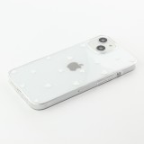 Hülle iPhone 13 mini - Gummi kleines Herz - Weiss