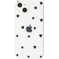 iPhone 13 Case Hülle - Gummi kleines Herz - Schwarz