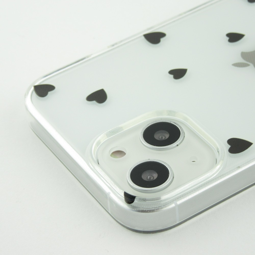 iPhone 13 Case Hülle - Gummi kleines Herz - Schwarz