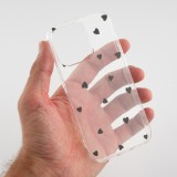 iPhone 13 Case Hülle - Gummi kleines Herz - Schwarz