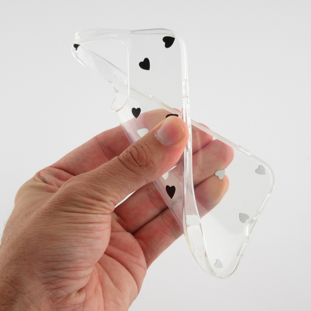 iPhone 13 Case Hülle - Gummi kleines Herz - Schwarz