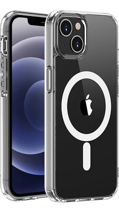 Hülle iPhone 15 Plus - Gummi transparent MagSafe kompatibel