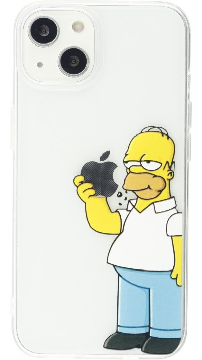 iPhone 15 Plus Case Hülle - Gummi cartoon Homer Simpson