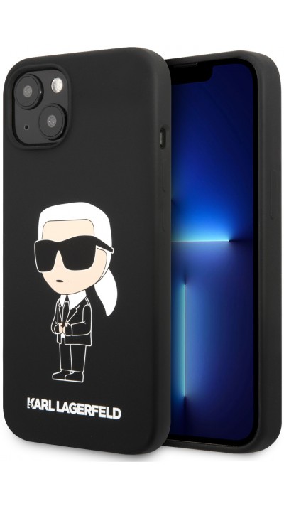 iPhone 13 Case Hülle - Karl Lagerfeld schik silikon Soft-Touch - Schwarz