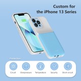iPhone 13 Pro Case Hülle - 15W wireless Power Externe Batterie charging Cover Fast Charge 8000mAh - Weiss