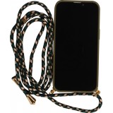 iPhone 14 Pro Max Case Hülle - Bio Eco-Friendly Vegan mit Handykette Necklace - Dunkelgrün