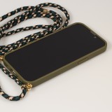 iPhone 14 Pro Max Case Hülle - Bio Eco-Friendly Vegan mit Handykette Necklace - Dunkelgrün