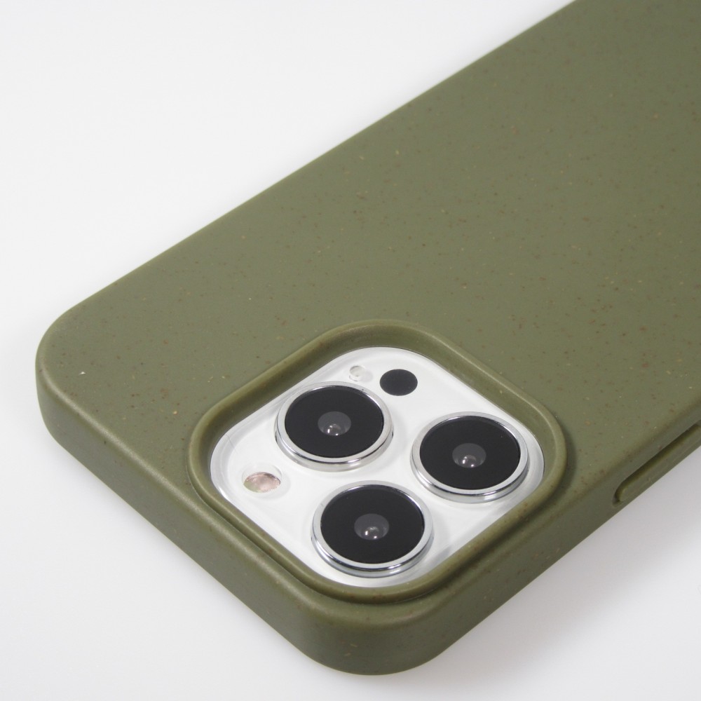 iPhone 14 Pro Max Case Hülle - Bio Eco-Friendly Vegan mit Handykette Necklace - Dunkelgrün