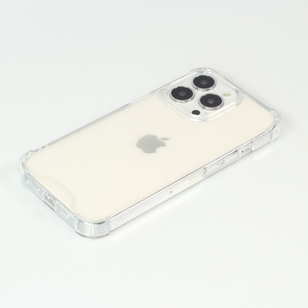 iPhone 15 Pro Max Case Hülle - Bumper Glass TPU Anti-Schock mit Acryl - Transparent
