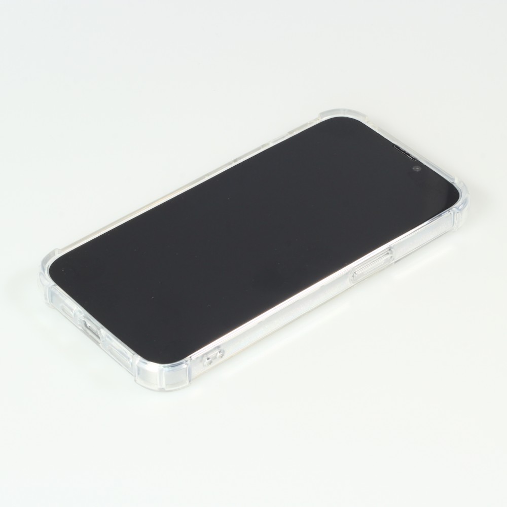 iPhone 15 Pro Max Case Hülle - Bumper Glass TPU Anti-Schock mit Acryl - Transparent