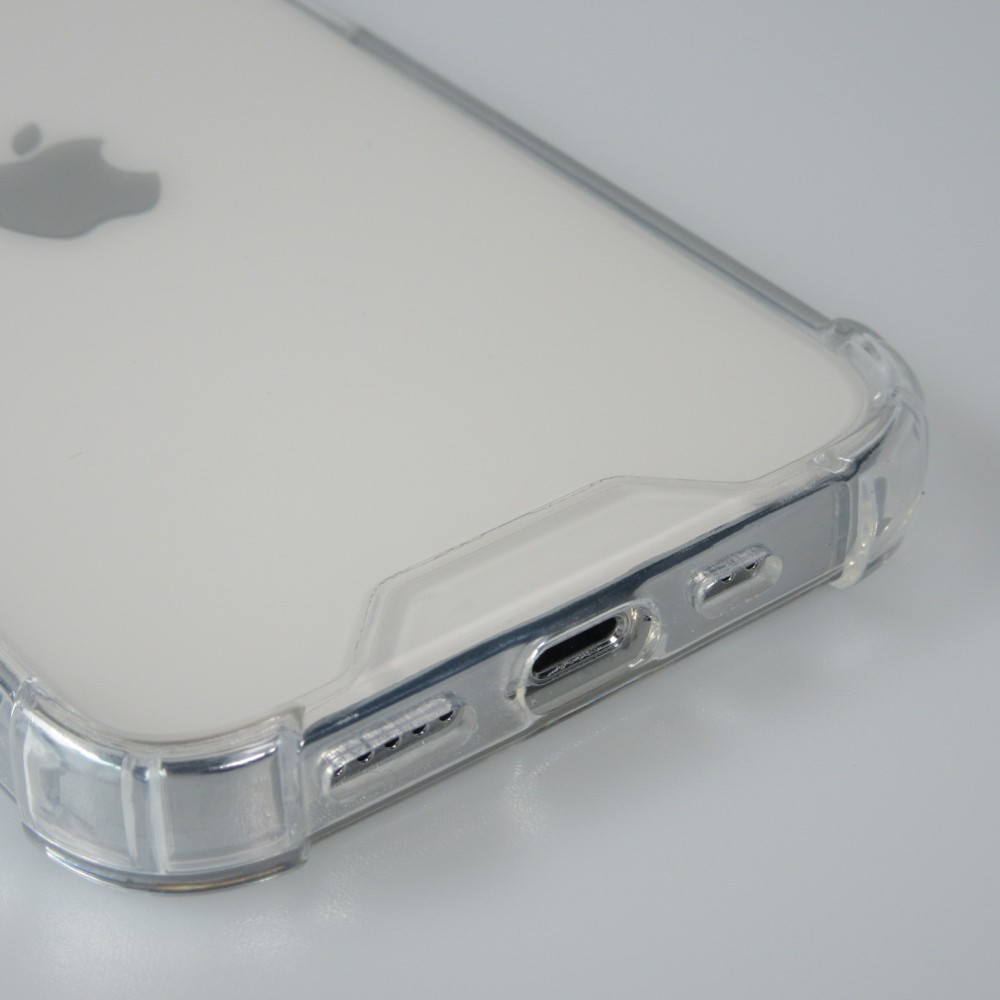 iPhone 15 Pro Max Case Hülle - Bumper Glass TPU Anti-Schock mit Acryl - Transparent