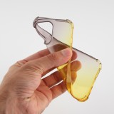 iPhone 14 Pro Max Case Hülle - Gummi Bumper Rainbow mit extra Schutz für Ecken Antischock - braun - Gelb