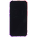 iPhone 15 Pro Max Case Hülle - Gummi Bumper Rainbow mit extra Schutz für Ecken Antischock - rosa - Violett