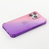 iPhone 15 Pro Max Case Hülle - Gummi Bumper Rainbow mit extra Schutz für Ecken Antischock - rosa - Violett