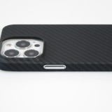 iPhone 16 Pro Max Case Hülle - Carbomile Schutzcase aus echtem Aramid Carbonfaser - Schwarz