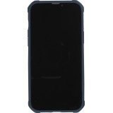 iPhone 14 Pro Max Case Hülle - Military Elite kompakt Cover mit semi-transparentem Carbon Rücken - Dunkelblau