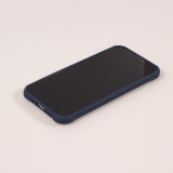 iPhone 14 Pro Max Case Hülle - Military Elite kompakt Cover mit semi-transparentem Carbon Rücken - Dunkelblau