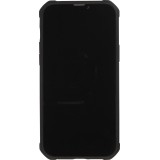 iPhone 14 Pro Case Hülle - Military Elite kompakt Cover mit semi-transparentem Carbon Rücken - Schwarz