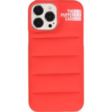 iPhone 13 Pro Case Hülle - 3D stylische Daunenjacke Design mit Ziernaht - Rot