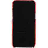 iPhone 13 Pro Case Hülle - 3D stylische Daunenjacke Design mit Ziernaht - Rot