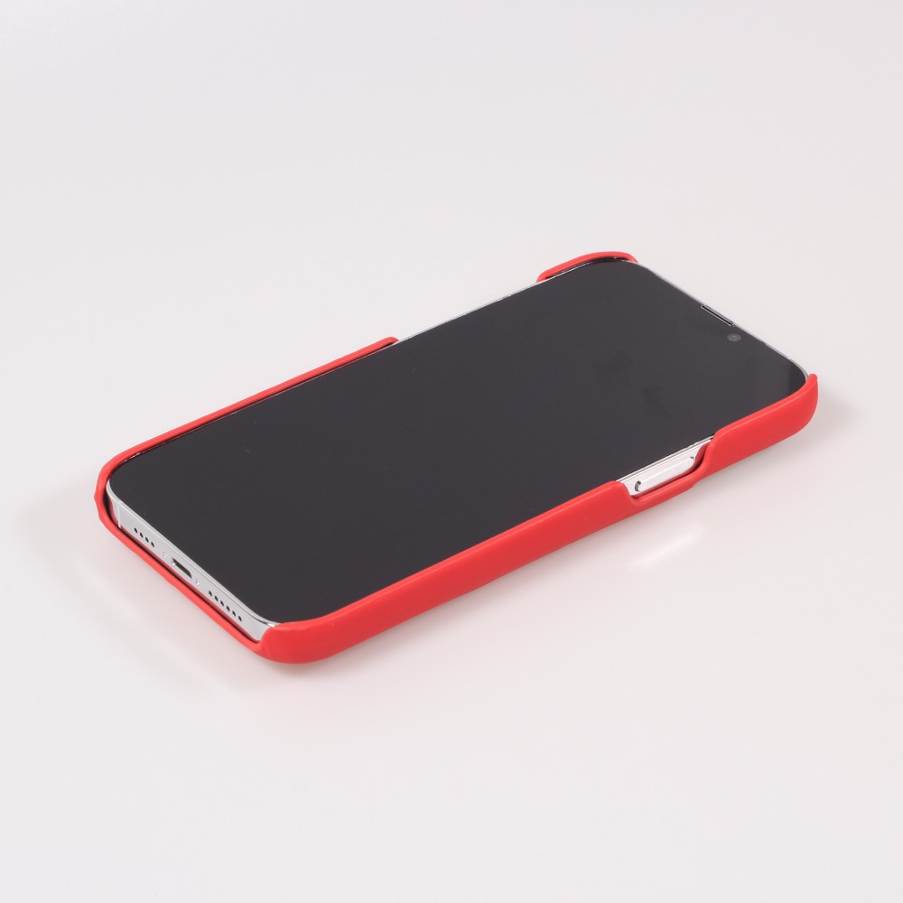 iPhone 13 Pro Case Hülle - 3D stylische Daunenjacke Design mit Ziernaht - Rot