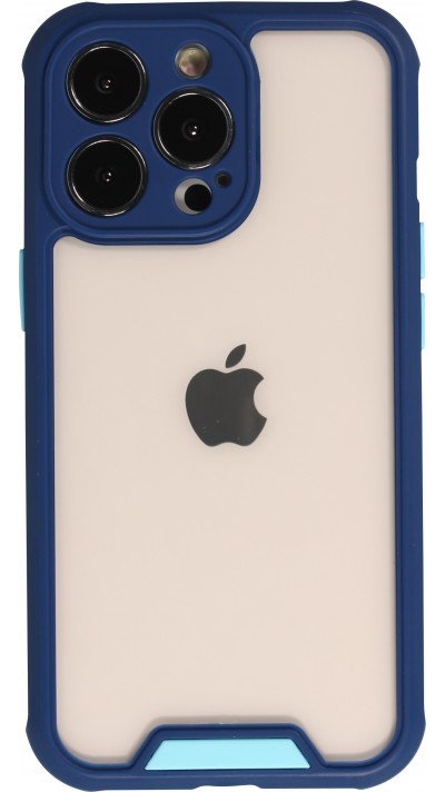 iPhone 13 Pro Case Hülle - Dual Tone Bumper Mat Glass - Blau