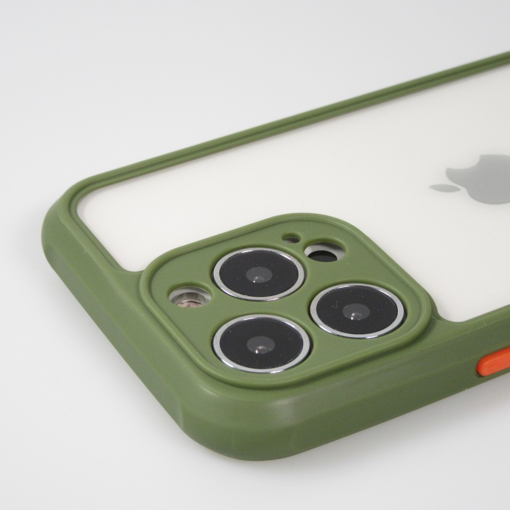 iPhone 13 Pro Case Hülle - Dual Tone Bumper Mat Glass - Khaki