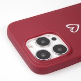 Hülle iPhone 13 Pro Max - Gummi Herz - Rot