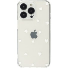 iPhone 15 Pro Case Hülle - Gummi kleines Herz - Weiss
