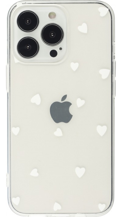 iPhone 15 Pro Max Case Hülle - Gummi kleines Herz - Weiss
