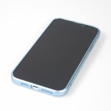 iPhone 14 Pro Case Hülle - Gummi weich mit Kameraschutzglas MagSafe - Blau