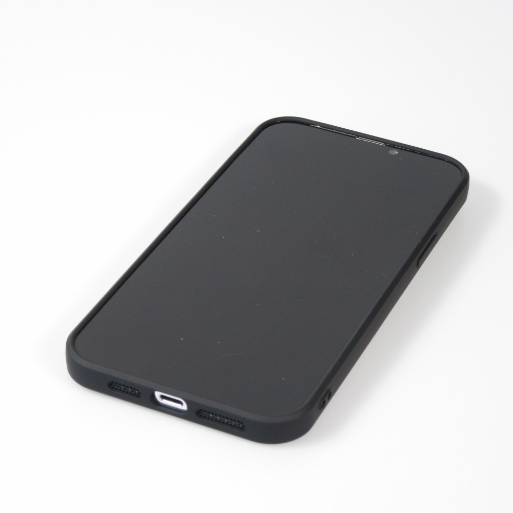 iPhone 16 Pro Case Hülle - Gummi weich mit Kameraschutzglas MagSafe - Schwarz
