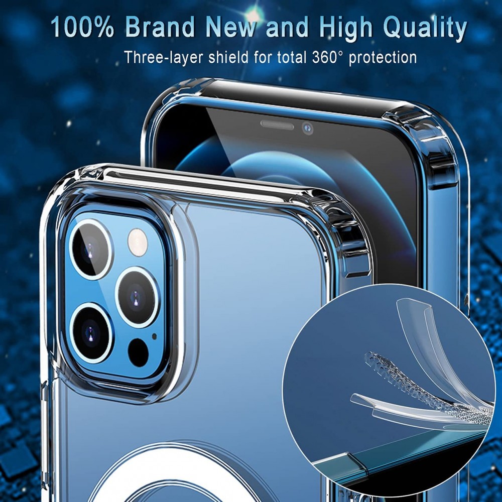 Hülle iPhone 15 Pro Max - MagSafe kompatibel Gummi transparent TPU Silikon