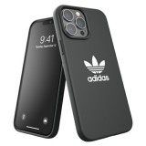 iPhone 13 Pro Max Case Hülle - Adidas Silikon Soft-Touch mit weißem Logoaufdruck - Schwarz