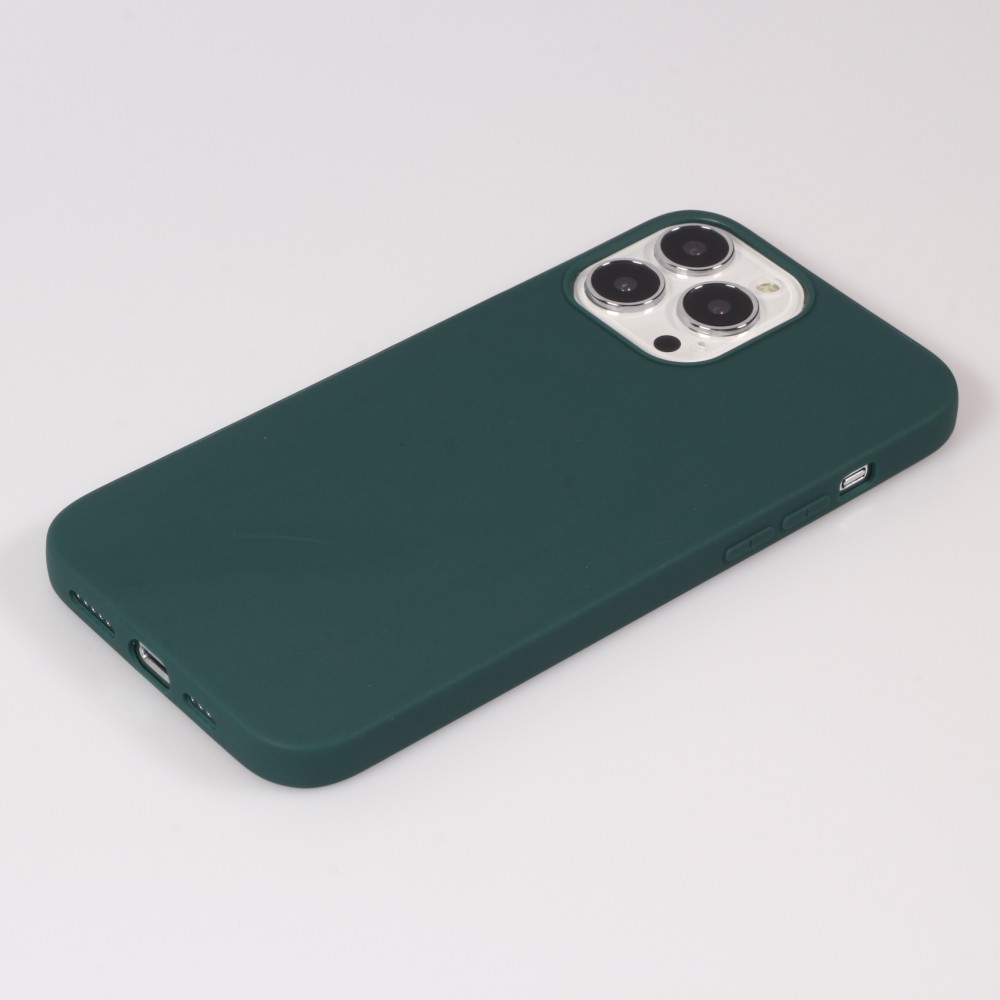 Coque iPhone 15 Pro Max - Silicone Mat - Vert foncé