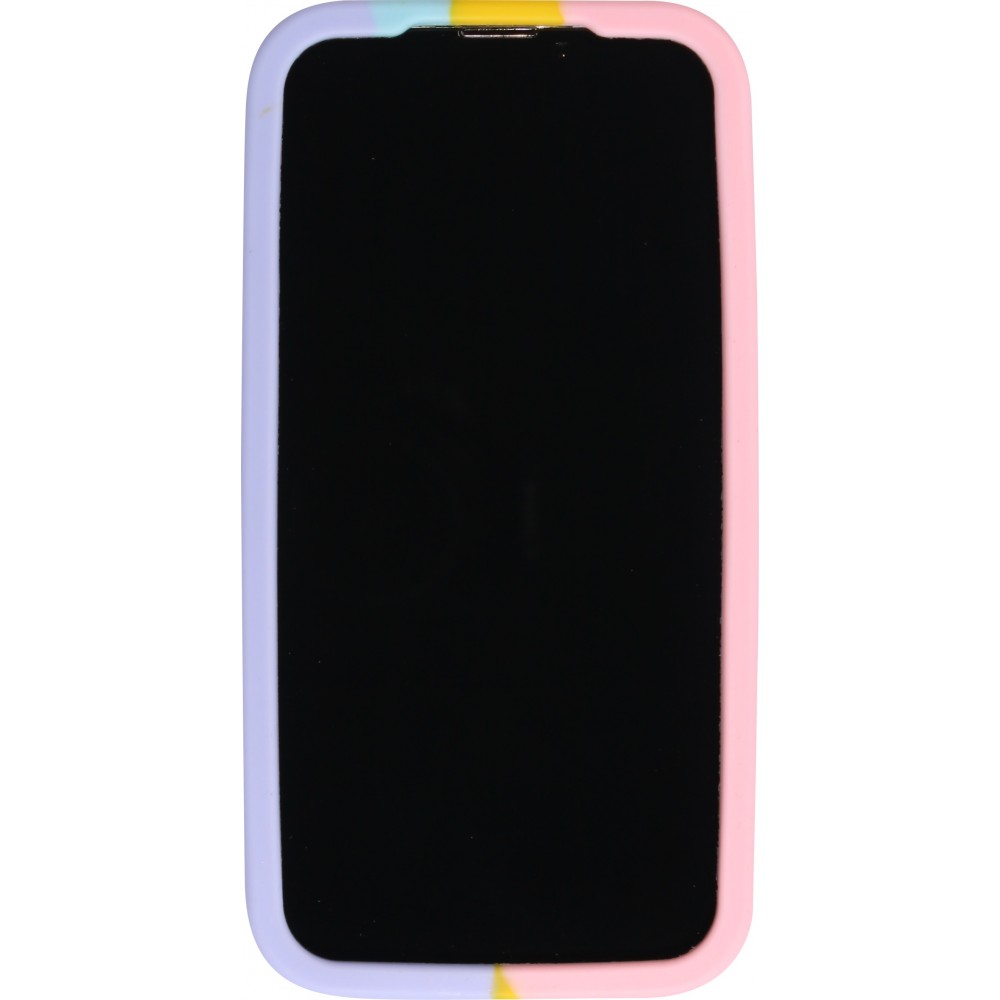 Coque iPhone 13 Pro Max - Silicone jeu éclate bulles anti-stress arc-en-ciel