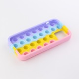 Coque iPhone 13 Pro Max - Silicone jeu éclate bulles anti-stress arc-en-ciel