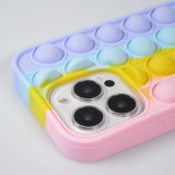 Coque iPhone 13 Pro Max - Silicone jeu éclate bulles anti-stress arc-en-ciel