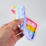 Coque iPhone 13 Pro Max - Silicone jeu éclate bulles anti-stress arc-en-ciel