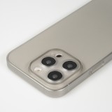 iPhone 14 Pro Max Case Hülle - Plastik ultra dünn semi-transparent matt - Grau