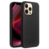 Coque iPhone 14 Pro Max - Qialino cuir véritable (compatible MagSafe) - Noir