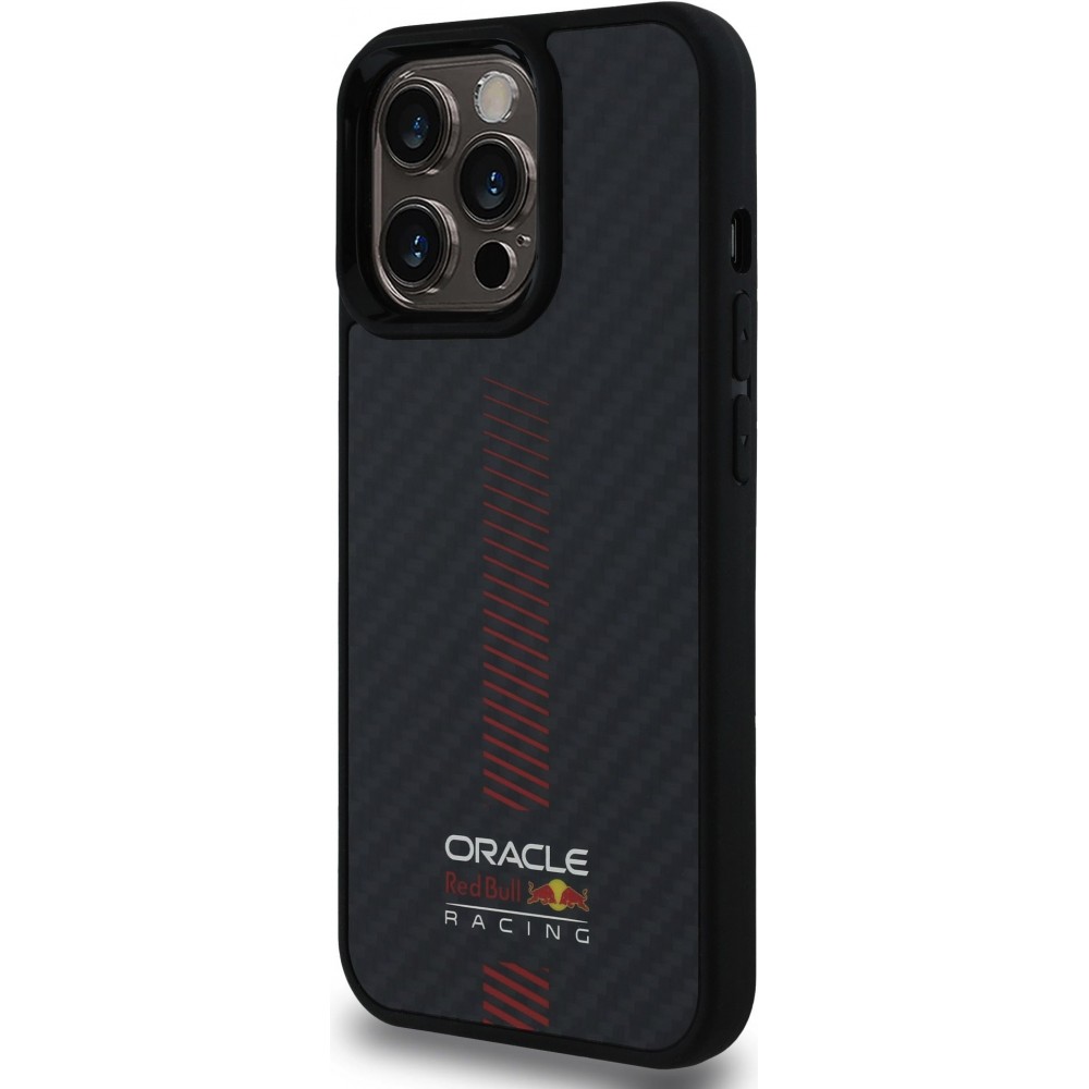 iPhone 13 Pro Case Hülle - Red Bull Racing Carbon Powerbar MagSafe - Schwarz