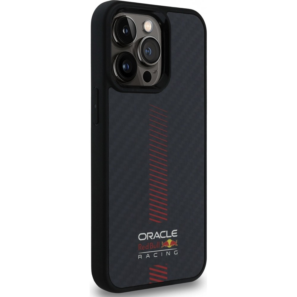 iPhone 13 Pro Case Hülle - Red Bull Racing Carbon Powerbar MagSafe - Schwarz