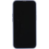 iPhone 16 Pro Max Case Hülle - Silikon Mat Herz gold - Blau