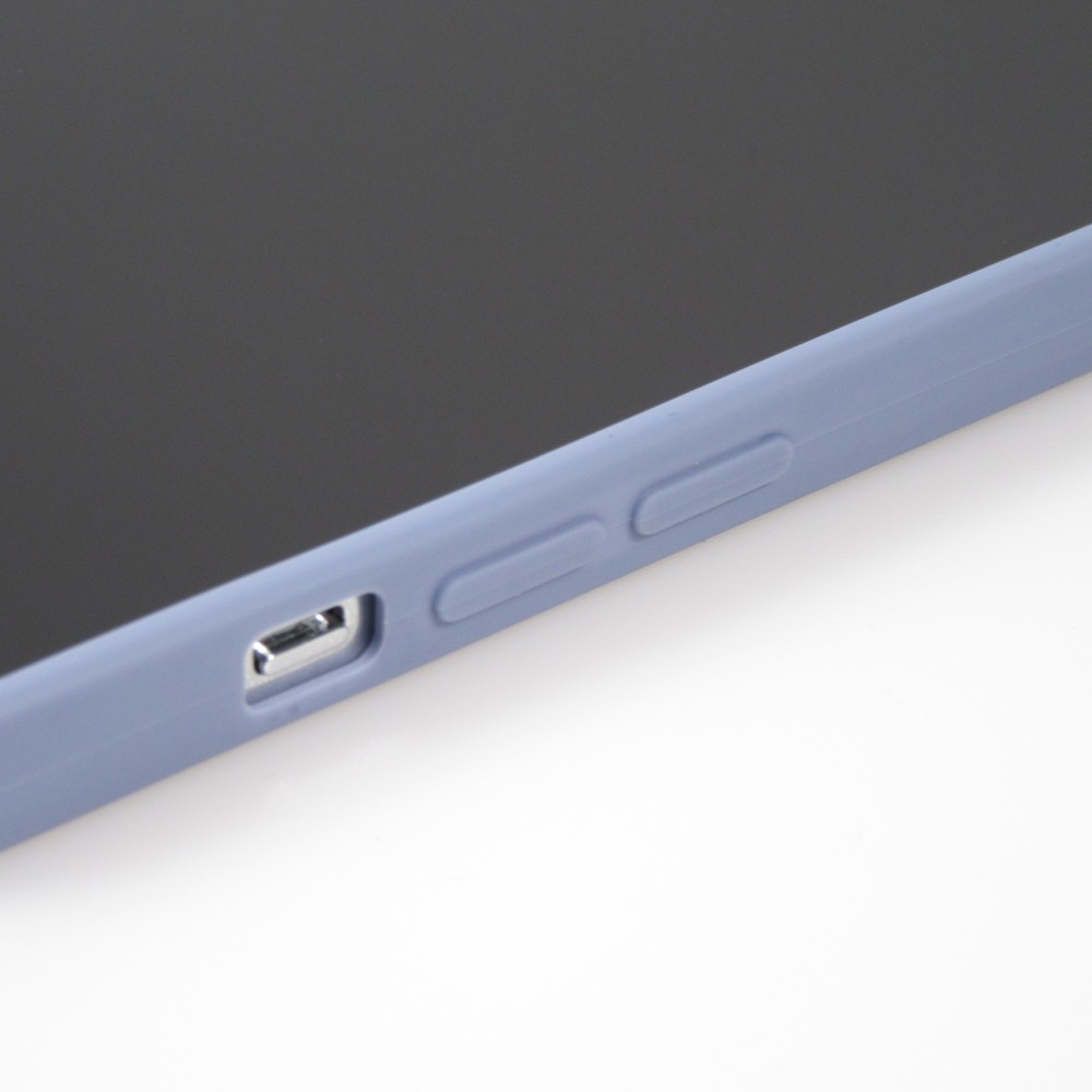 iPhone 16 Pro Max Case Hülle - Silikon Mat Herz gold - Blau