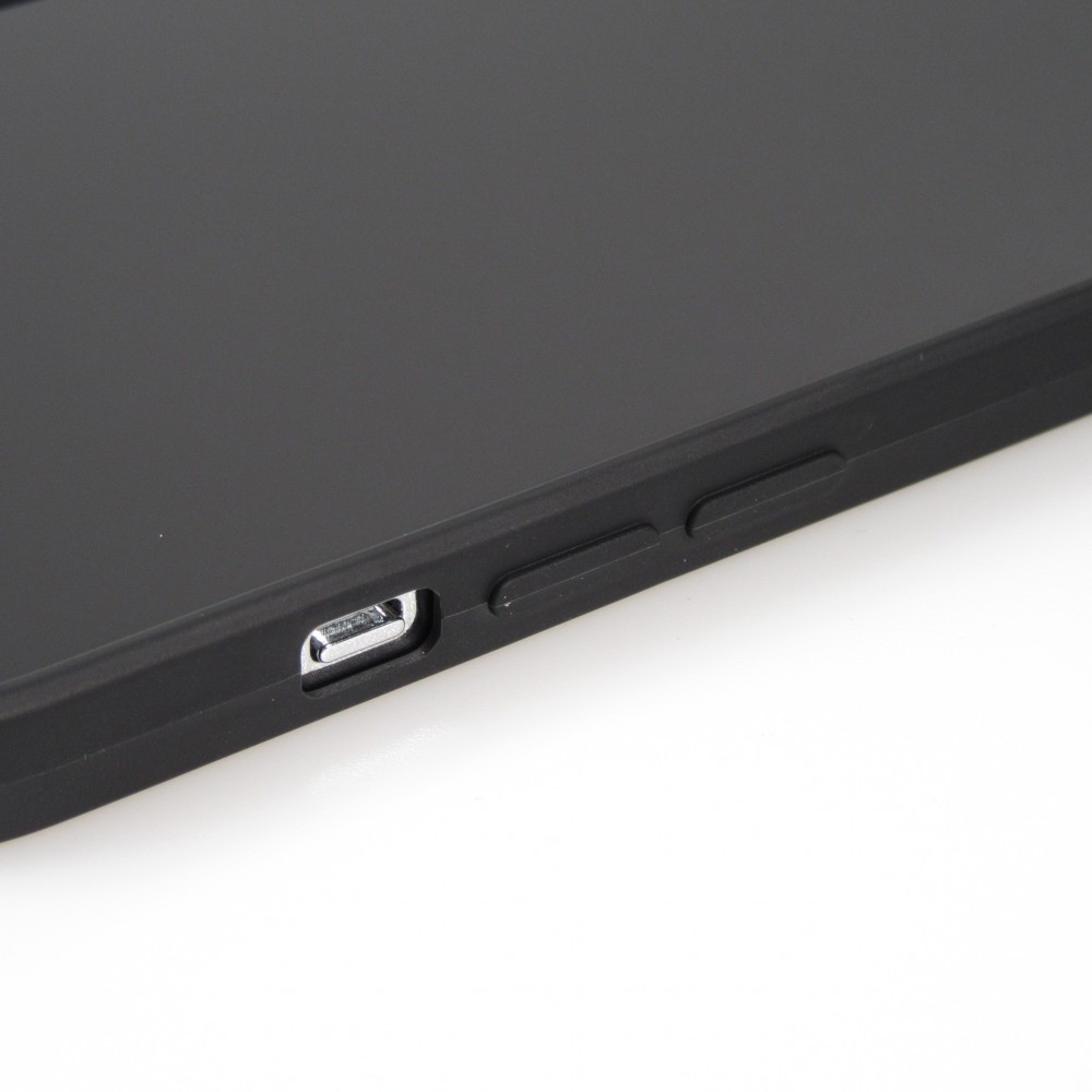 Samsung Galaxy S24+ Case Hülle - Silikon Mat Herz gold - Schwarz