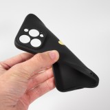 Samsung Galaxy S24+ Case Hülle - Silikon Mat Herz gold - Schwarz