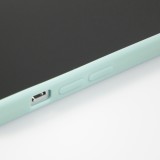 Coque iPhone 16 Pro Max - Silicone Mat Coeur doré - Turquoise